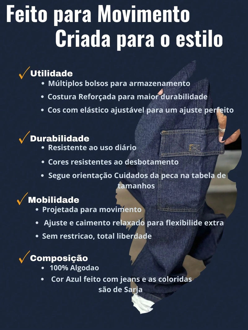 Calça Masculina Cargo premium 