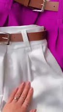 Kit 2 Shorts Alfaiataria Feminina Social Cintura Alta Disfarça Barriga