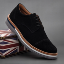 Oxford em Camurça Masculino Elegance Social com Cadarço Solado Bicolor Couro Soft Leve