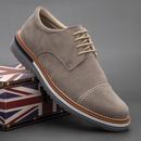 Oxford em Camurça Masculino Elegance Social com Cadarço Solado Bicolor Couro Soft Leve