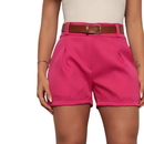 Kit 2 Shorts Alfaiataria Feminina Social Cintura Alta Disfarça Barriga