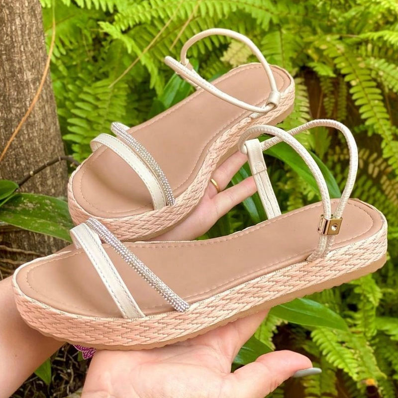 Sandália Anabela Feminina com Regulagem C