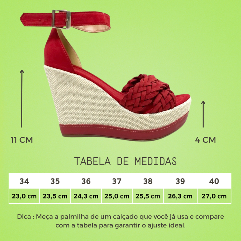 Sandália Feminina Salto Anabela super confortável