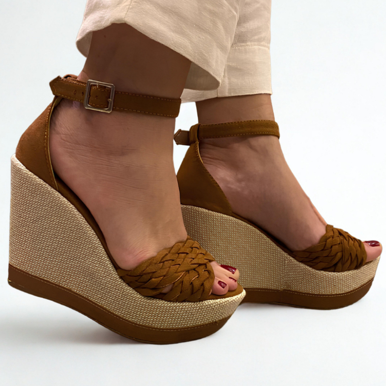 Sandália Feminina Salto Anabela super confortável