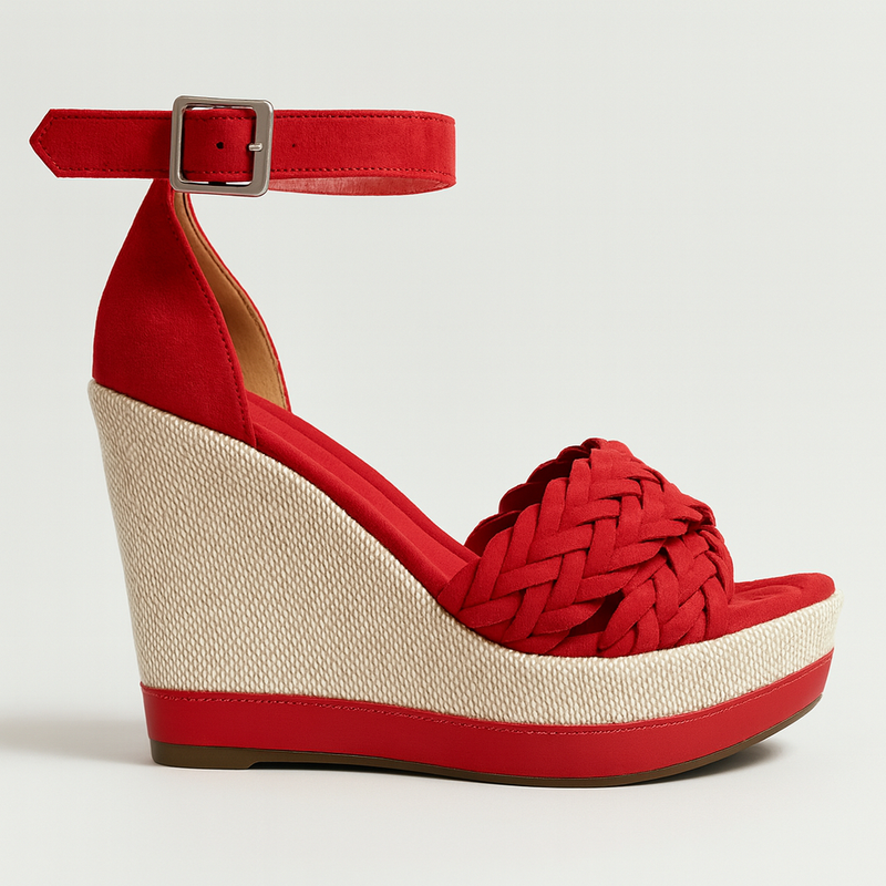 Sandália Feminina Salto Anabela super confortável