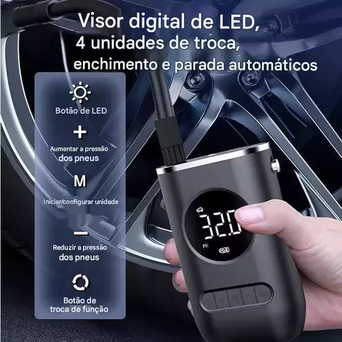 Tecnologia de Ar Portátil: Compressor Digital Recarregável