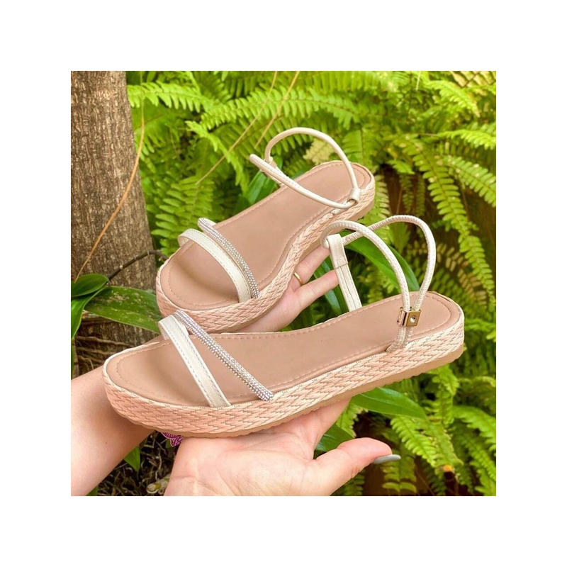 Sandália Anabela Feminina com Regulagem C