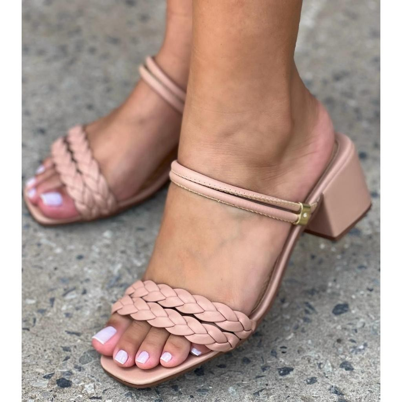 Sandalia Feminino / saltinho Médio Confortável e Ajustável