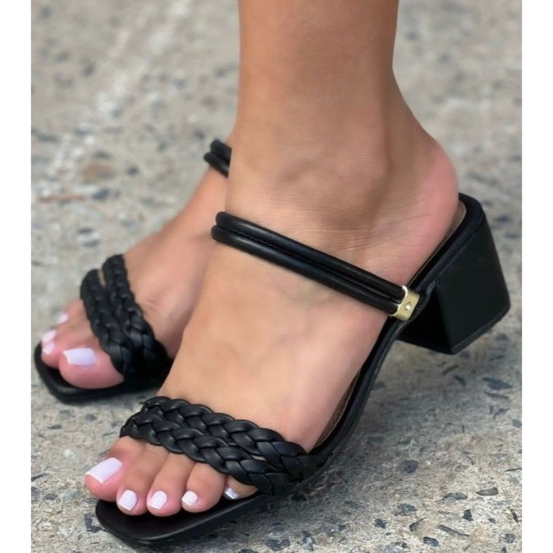 Sandalia Feminino / saltinho Médio Confortável e Ajustável